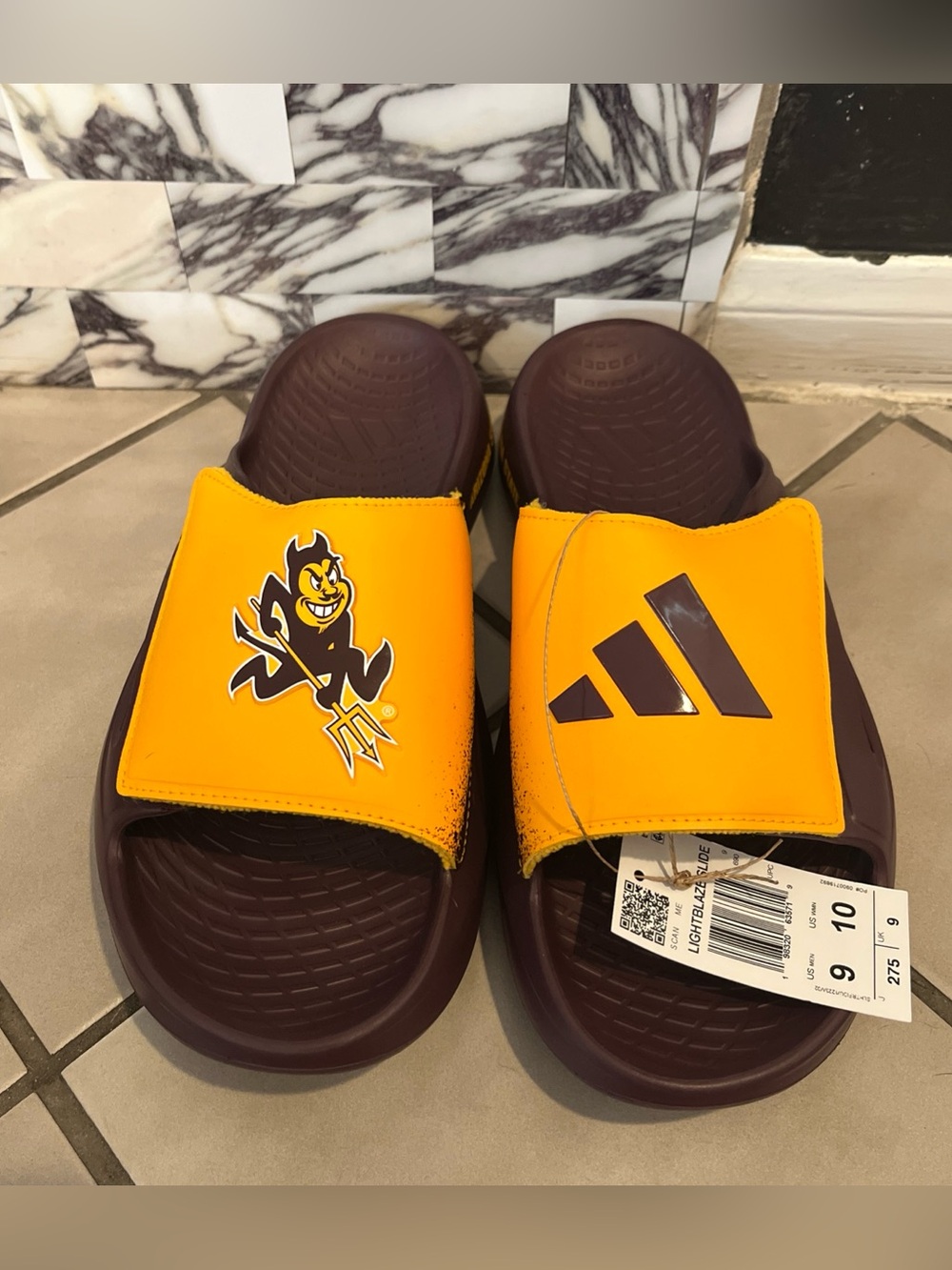 NEW Adidas Arizona State Sun Devils Lightblaze Slide Mens Size 9 Womens 10